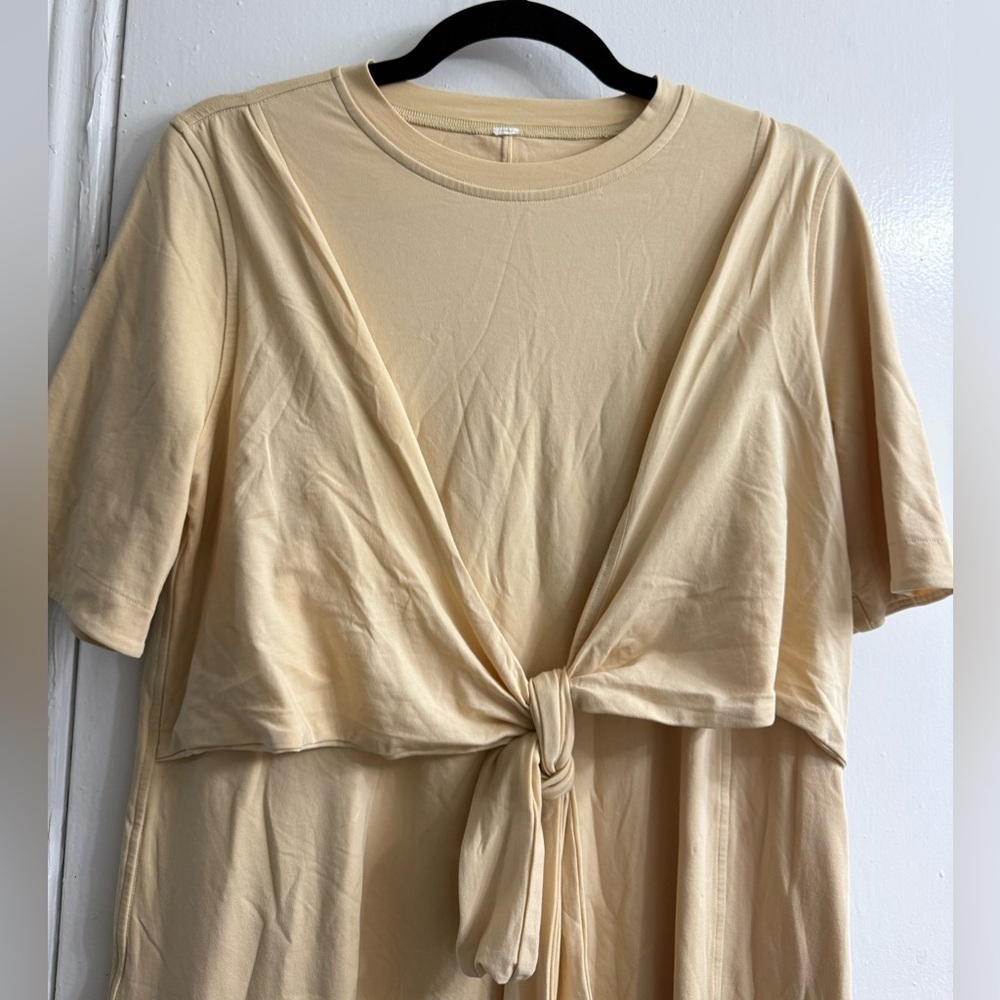Lululemon Cotton Wrap-Front T-Shirt Dress - Picture 6 of 9